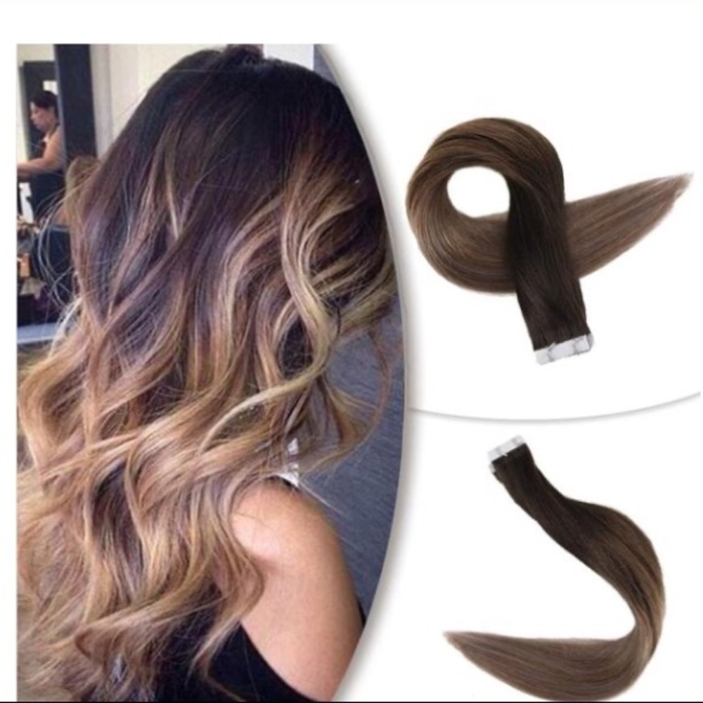 Real Human Hair Tape In Extensions